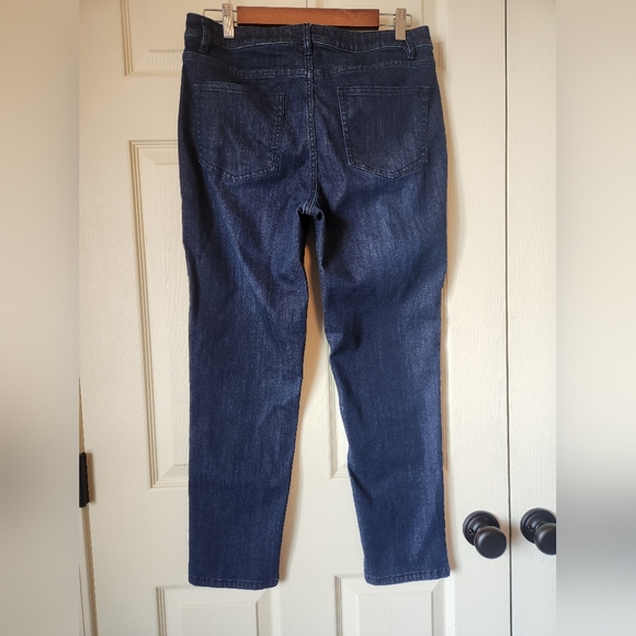 J. Jill Women's Size 10 Smooth Fit Slim Ankle Blue Denim Jeans Stretch - Picture 2 of 9
